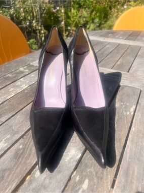 Two-toned Leather and Suede Stilettos